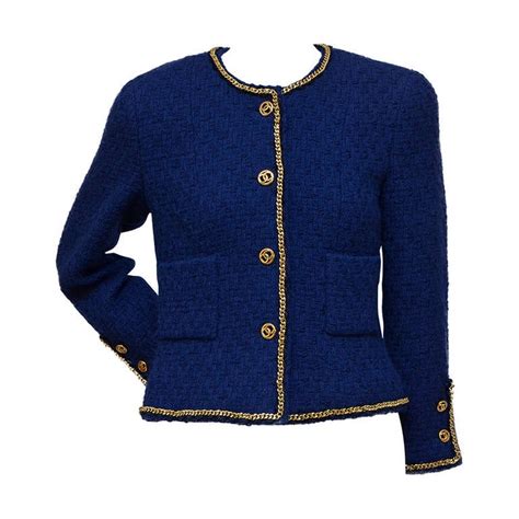 chanel jacket blue|chanel jackets vintage.